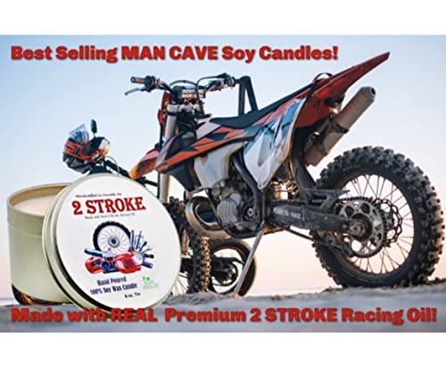 2 Stroke Dirt Bike Fuel Aroma Soy Candle - 8 oz Gift for Motocross Fans - Image 2