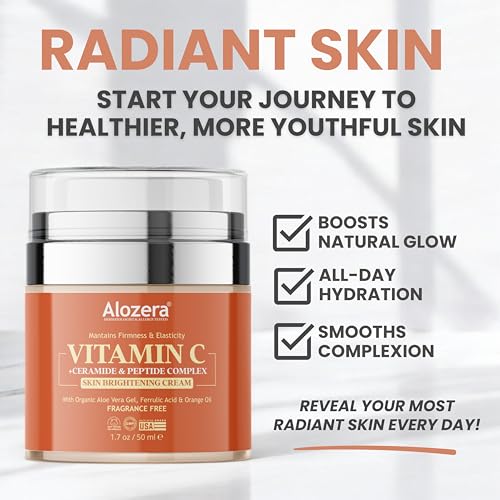 Vitamin C Face Cream 1.7 oz - Anti-Aging Moisturizer with Peptides & Hyaluronic Acid - Image 6
