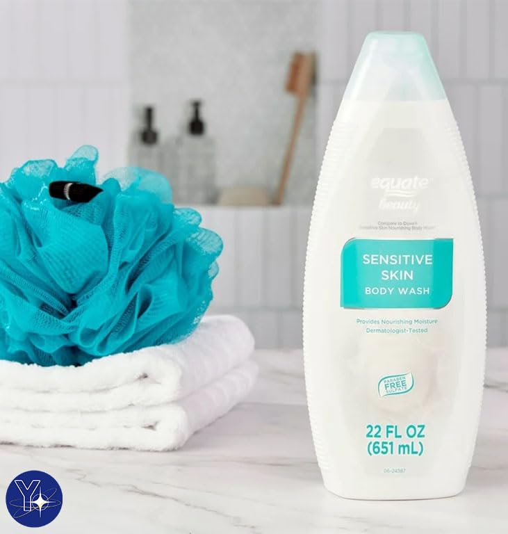 Equate Sensitive Skin Body Wash 2-Pack with YOLOMOLO Bookmark - Image 2