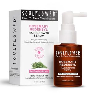 Soulflower Rosemary Hair Growth Serum 30ml with 3% Redensyl and 4% Anagain