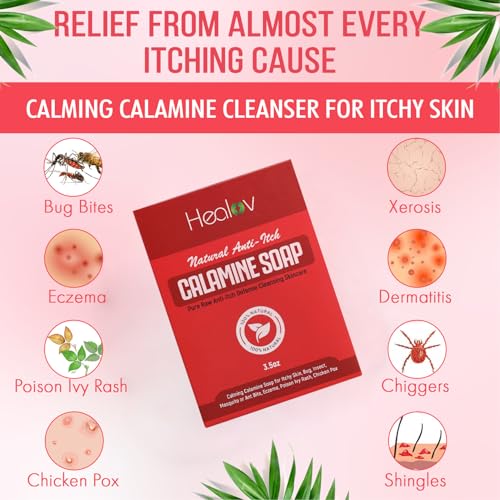 Natural Calamine Soap Bar 4 oz for Soothing Skin Itch Relief and Irritations - Image 2