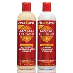 Creme of Nature Argan Oil Sulfate-Free Shampoo & Conditioner Set, 2 Count