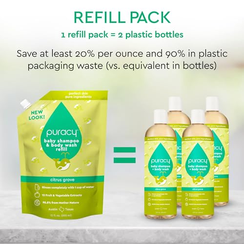 Puracy Children's Shampoo & Body Wash - 12 Oz, 2-Pack, Natural Ingredients, Silky Skin - Image 3