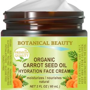 Botanical Beauty Organic Carrot Seed Oil Face Cream for Normal, Dry, Sensitive Skin 60ml