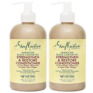 SheaMoisture Jamaican Black Castor Oil Conditioner 13 oz, Sulfate-Free, Value Pack of 2