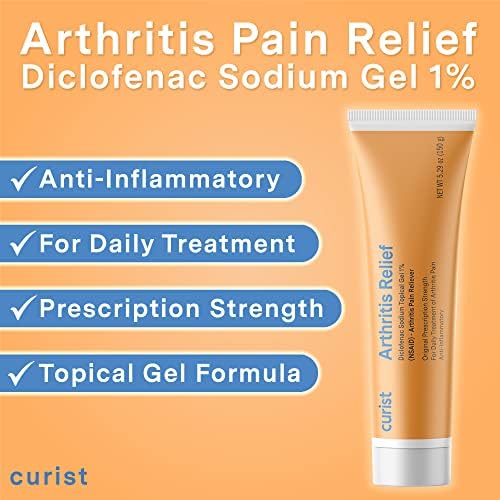 Curist Diclofenac Arthritis Pain Relief Cream Gel 1% - 3 x 150g Family Size Packs - Image 3