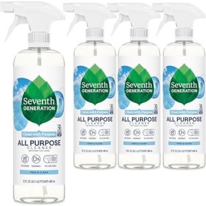 Seventh Generation Biodegradable All-Purpose Cleaner, Free & Clear, 23 oz (4-Pack)