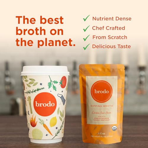 Brodo Organic Chicken Bone Broth, 6x8oz Pouches, No Preservatives, Classic Pack - Image 6