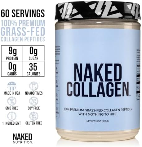 Grass-Fed Unflavored Collagen Peptides Powder 60 Servings Keto Paleo Friendly - Image 2