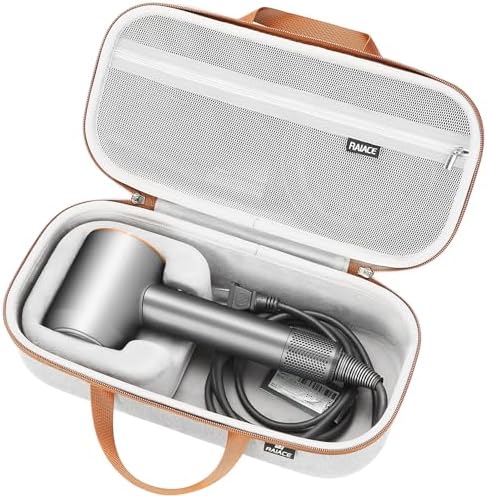 RAIACE Gray Hard Case for Dyson Hair Dryer - Travel Bag Only