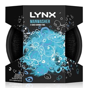Lynx 2-Sided Shower Sponge Tool, Black