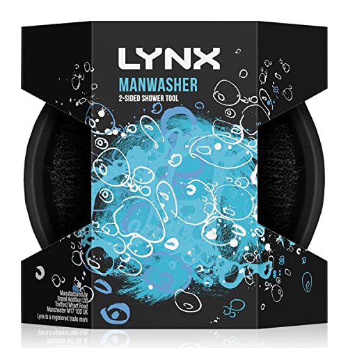 Lynx 2-Sided Shower Sponge Tool, Black