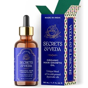 Ayurvedic Hair Growth Oil with Rosemary, Amla & Ashwagandha by Secrets of Veda