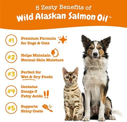 Wild Alaskan Salmon Oil for Dogs & Cats - Omega 3 Supplement, 8.5oz - Image 2