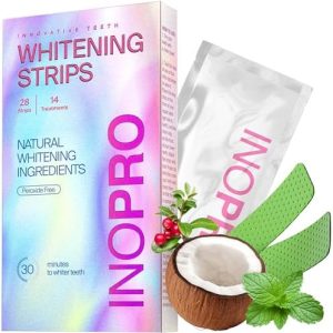 Peroxide Free Enamel Safe Teeth Whitening Strips Kit 14 Treatments 28 Strips