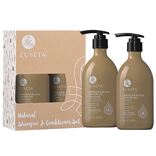 Luseta Castor Oil Shampoo and Conditioner Set 16.9oz Two-Piece for Thin Damaged Hair Sulfate-Free - Image 8