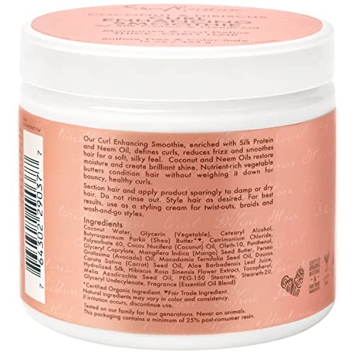 Shea Moisture Coconut & Hibiscus Curl Cream, 16 Fl Oz - Curl Enhancer & Frizz Control - Image 3