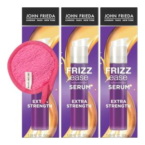 John Frieda Antifrizz Serum, Argan & Coconut Oils, Heat Protectant, 3-Pack