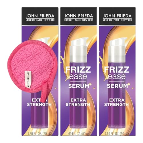 John Frieda Antifrizz Serum, Argan & Coconut Oils, Heat Protectant, 3-Pack
