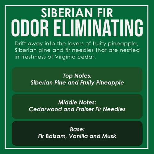 Siberian Fir Odor Eliminating Candle - 12oz Soy Blend, 80hr Burn, 95% Smell Reduction - Image 4