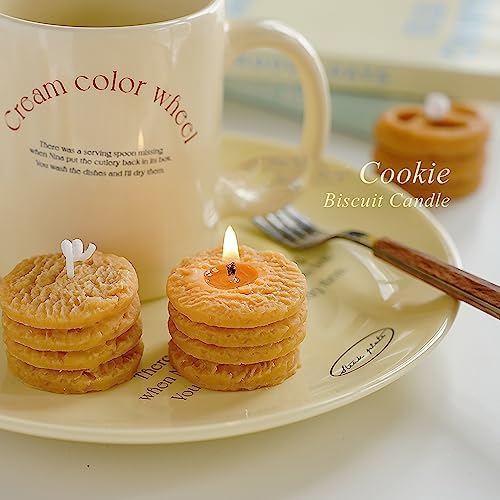 4-Pack Cookie-Shaped Scented Soy Wax Candles for Relaxation and Decor - Image 5