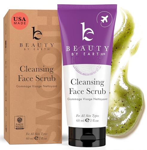 Gentle Exfoliating Face Scrub for Sensitive, Acne-Prone Skin - USA Made, Organic