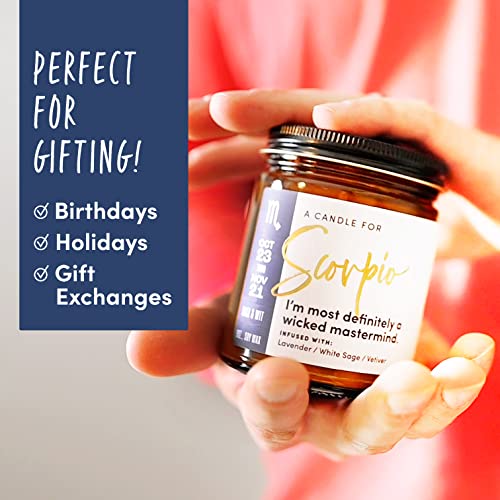 WAX & WIT Scorpio Zodiac Candle Gifts for Women - Birthday Gifts - Image 3