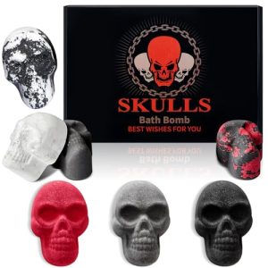 Lounsweer 12 Skull Bath Bombs Gift Set ? Gothic Decor