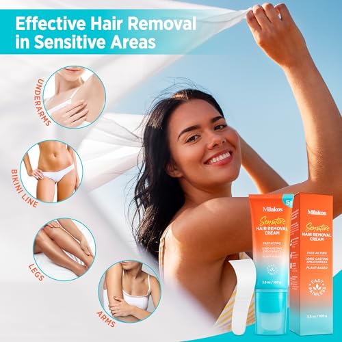 Gentle Hair Removal Cream for Sensitive Skin - 3.5 FL OZ (Leg, Arm, Bikini) - Image 3