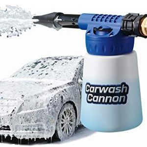 Ontel Carwash Cannon Foam Blaster Nozzle - 5 Spray Settings, No Residue