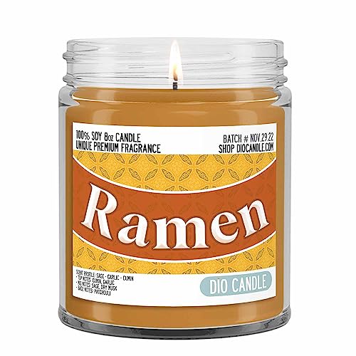 Ramen Noodle Candle - Sage, Garlic, Cumin - Vegan Soy, 8oz Handmade in Denver