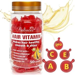 Hair Treatment Serum Capsules, Vitamins A C E Pro B5, Argan & Avocado Oils