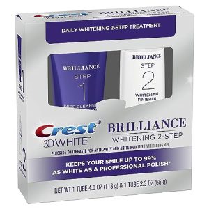 Crest 3D White Brilliance Kit Deep Clean Toothpaste 4oz and Whitening Gel 2.3oz