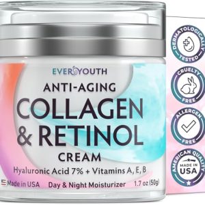Anti-Aging Collagen Face Moisturizer with Hyaluronic Acid & Vitamin A, 1.7oz