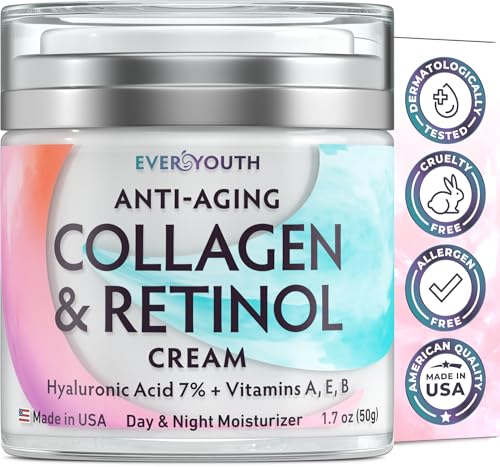Anti-Aging Collagen Face Moisturizer with Hyaluronic Acid & Vitamin A, 1.7oz