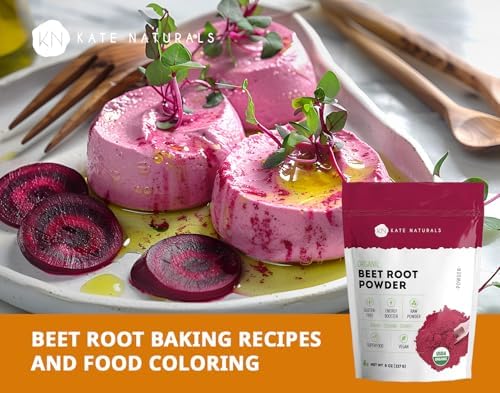 Kate Naturals Organic Beet Root Powder 8oz Smoothie Energy Boost Supplement - Image 5