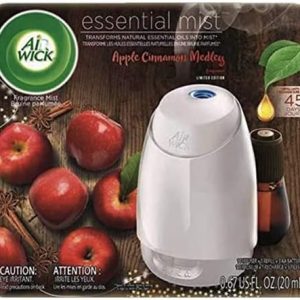 Air Wick Essential Mist Diffuser + Refill, Apple Cinnamon Medley, Fall Scent
