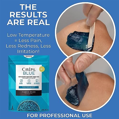 Cirepil Blue 400g Unscented Wax Beads for Sensitive Skin - No Strip, Easy Peel-Off - Image 5