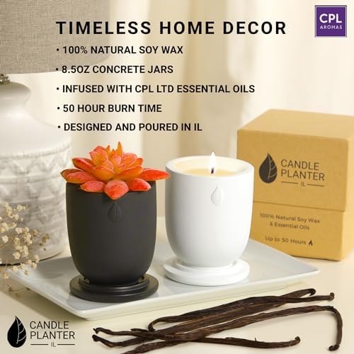 Matani Grey Lavender Soy Candle Planter - Aromatherapy Gift with Dual Purpose Jar - Image 4