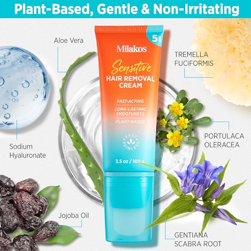 Gentle Hair Removal Cream for Sensitive Skin - 3.5 FL OZ (Leg, Arm, Bikini) - Image 2