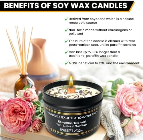 10oz Non-Toxic Lavender Soy Candle with Jade Crystals | Wood-Wick Aromatherapy Gift - Image 2