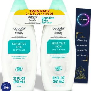 Equate Sensitive Skin Body Wash 2-Pack with YOLOMOLO Bookmark