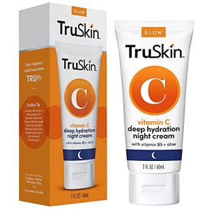 TruSkin Vitamin C Overnight Facial Cream with Collagen Boosting Cocoa Butter and B5, 2 Oz