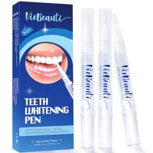 VieBeauti Teeth Whitening Pen Value Pack 3 Count 30 Uses Mint Flavor