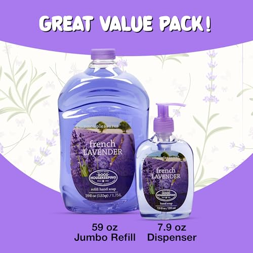 SIMPLE PLEASURES French Lavender Hand Soap 7.9 oz + 59 oz Refill, Approved - Image 3