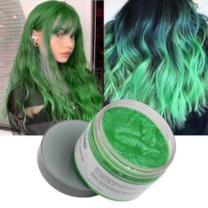Washable Green Hair Wax for Instant Temporary Color - 8oz Container