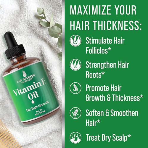 Vitamin E Oil 1oz - Hair Growth Serum for Thickening, Moisturizing, Strengthening - Image 4