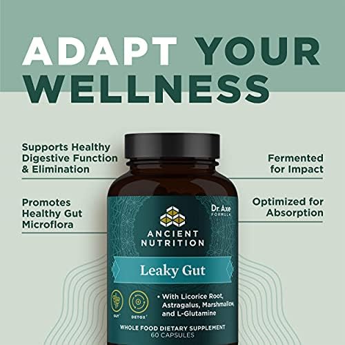 Ancient Nutrition Leaky Gut Capsules, 60ct - Licorice, Astragalus, L-Glutamine, Gluten-Free - Image 5