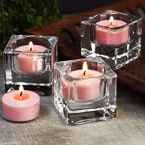 DEYBBY Romantic Rose Scented Soy Wax Tealight Candles Set of 12, 4-Hour Burn - Image 4