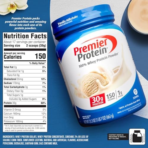 Premier Protein Powder, Vanilla Milkshake, 30g Protein, Keto Friendly, Gluten Free, 17 Servings - Image 5